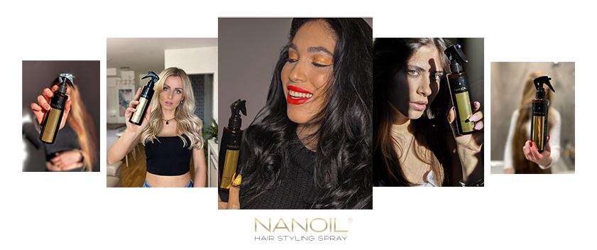 nanoil en spray för förbättrad hantering av håret